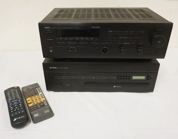 YAMAHA STEREO RECEIVER AND NILES AMPLIFIER