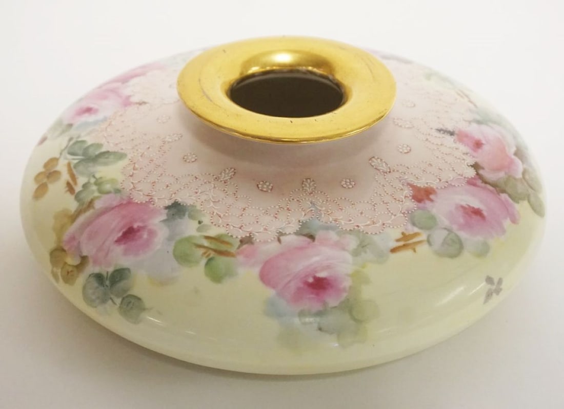 LIMOGES HAND PAINTED FLORAL VASE (1 of 5)