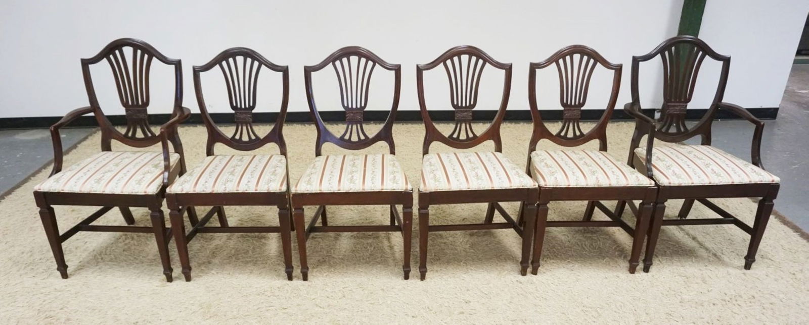 MAHOGANY SHIELD BACK CHAIRS (1 of 4)