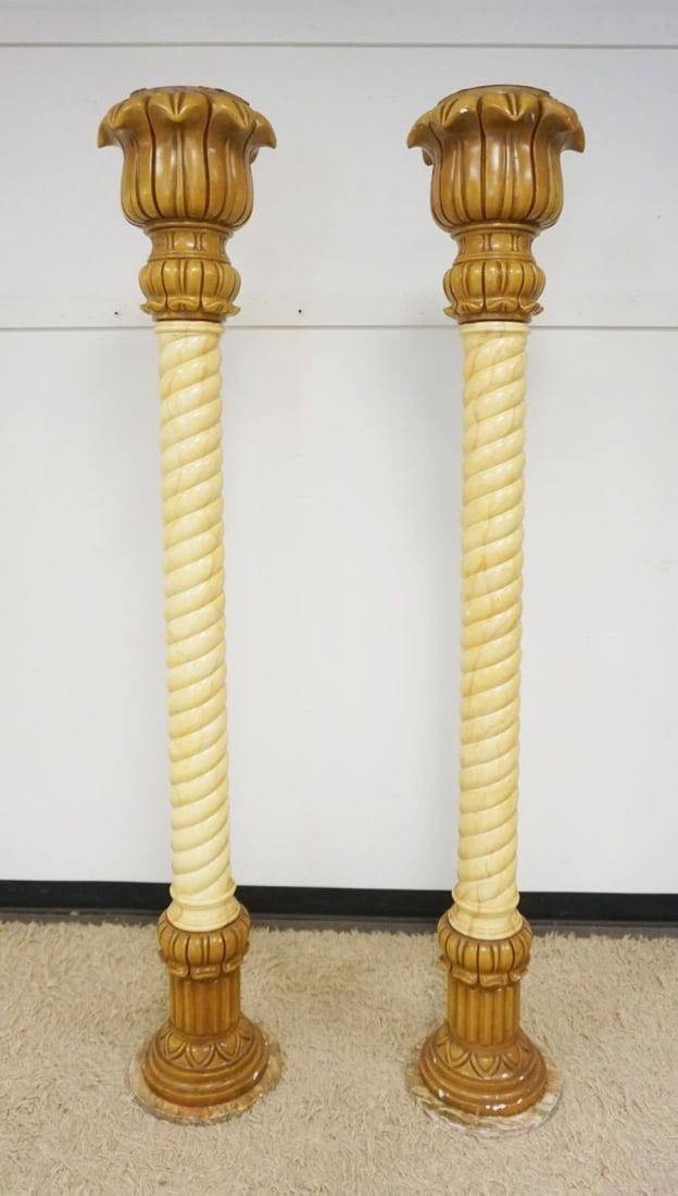 ORNATE COMPOSITE COLUMNS ON MARBLE BASES (1 of 3)