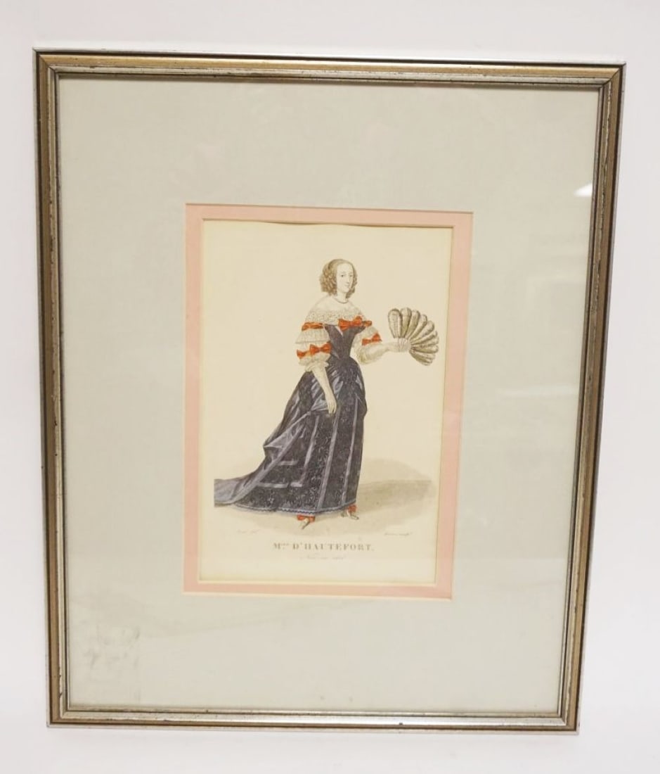 FRENCH ENGRAVING OF FASHION PRINT (1 of 2)