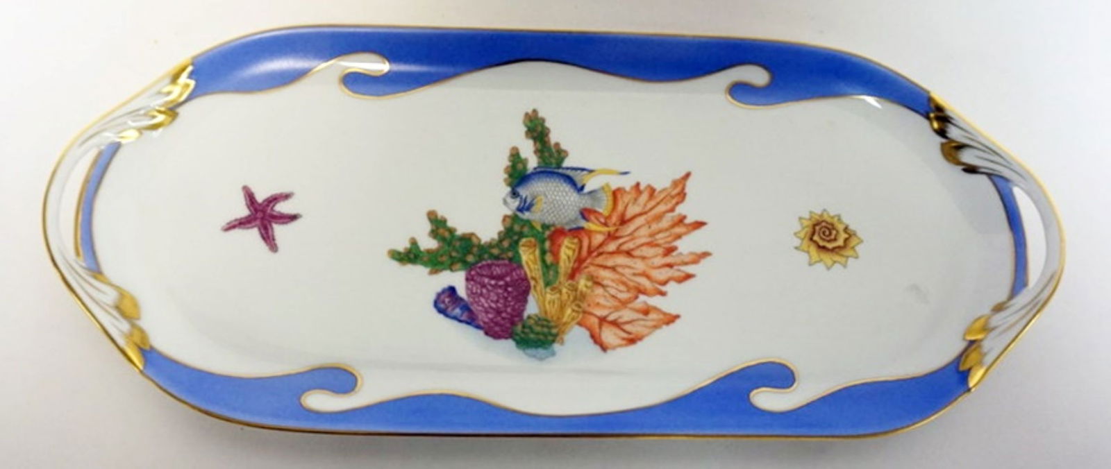 HAND PAINTED HEREND PORCELAIN TRAY (1 of 2)