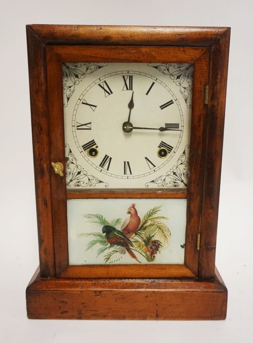 ANTIQUE MINIATURE SHELF CLOCK (1 of 3)