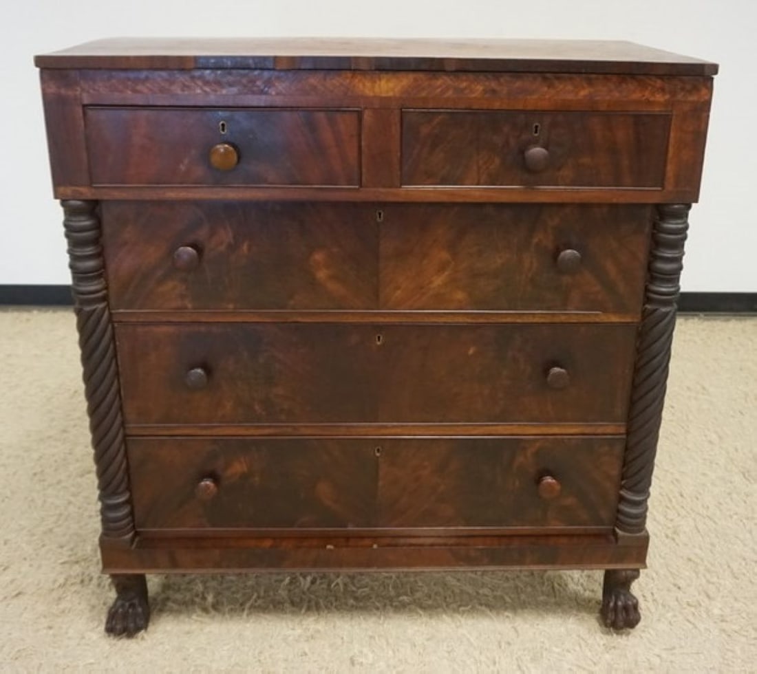 EMPIRE MAHOGANY 5 DRAWER CHEST (1 of 4)