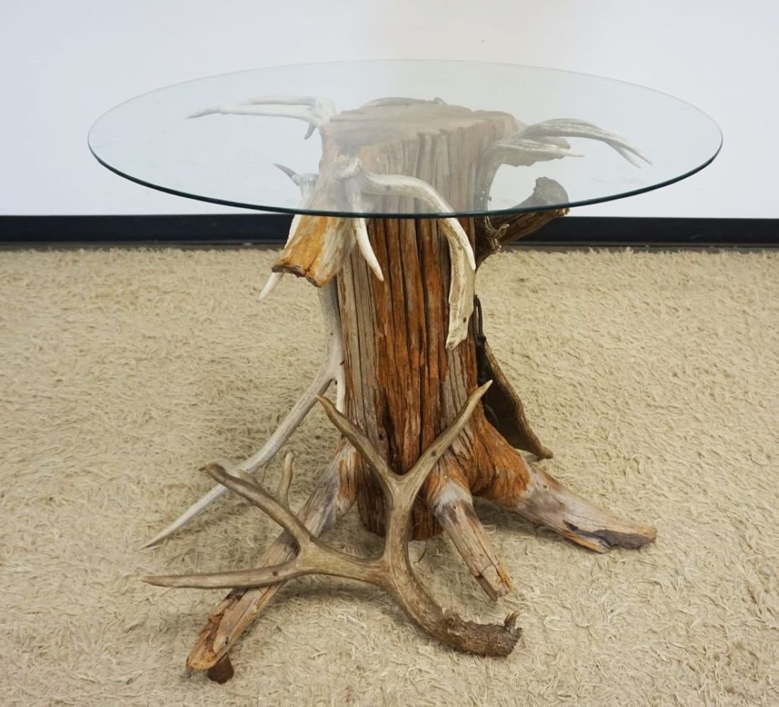GLASS TOP ADIRONDACK TABLE (1 of 4)