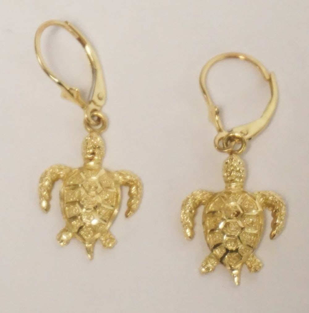 14K TURTLE EARRINGS (1 of 2)