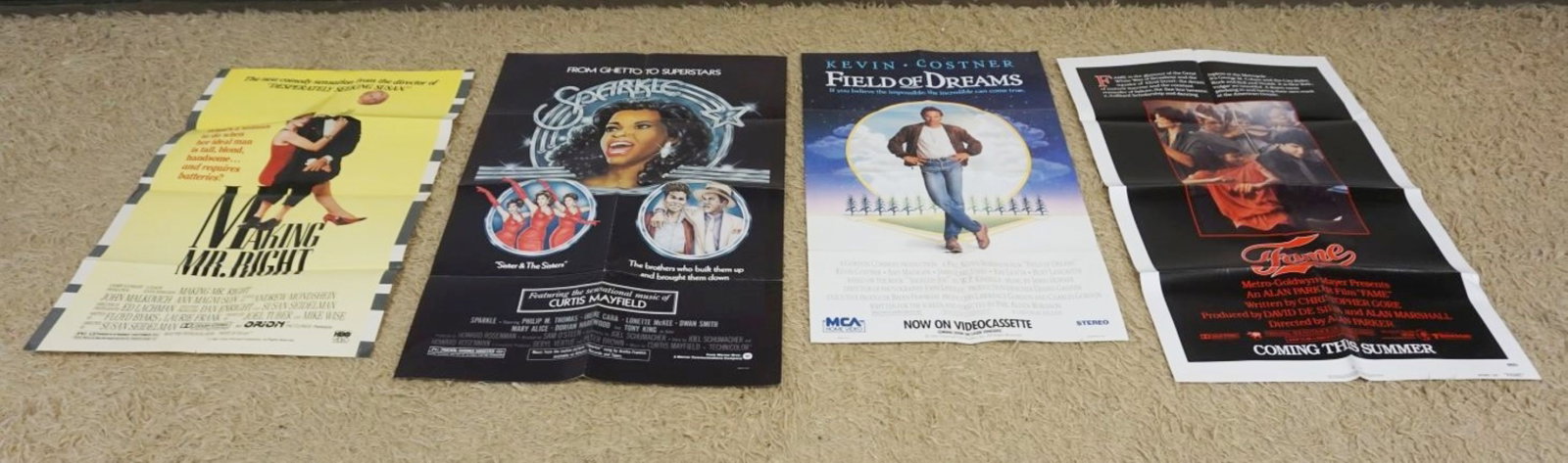 GROUP OF 4 VINTAGE MOVIE POSTERS: GROUP OF 4 VINTAGE MOVIE POSTERS, LARGEST APPROXIMATELY 27 IN X 41 IN