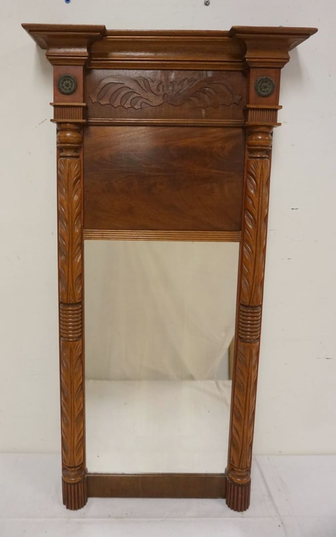 ANTIQUE FEDERAL MAHOGANY MIRROR (1 of 4)