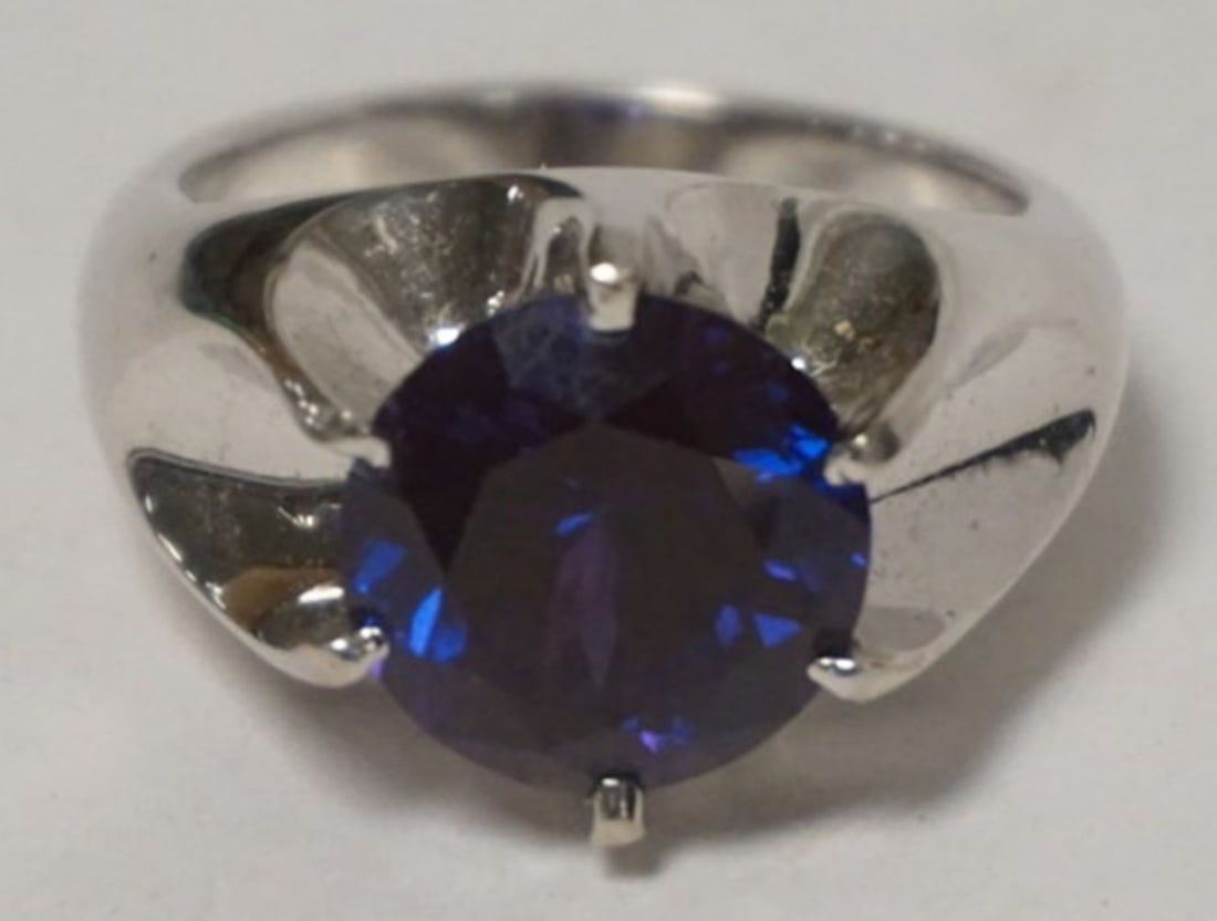 14K WHITE GOLD MENS RING (1 of 4)