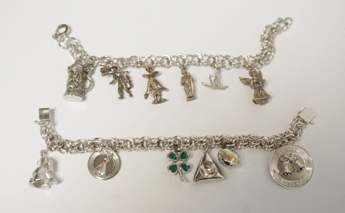 STERLING SILVER CHARM BRACELETS (1 of 3)