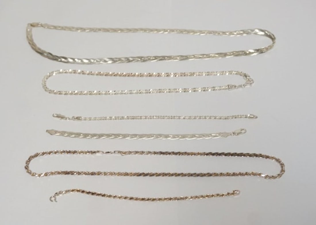 STERLING SILVER NECKLACE AND BRACELET SETS (1 of 4)