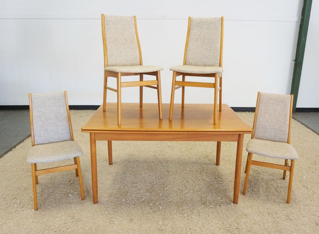 DANISH FARSTRUP DINING TABLE AND CHAIRS (1 of 7)
