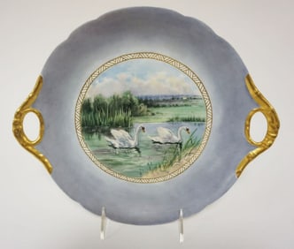 JP LIMOGES FRANCE HAND PAINTED PLATE