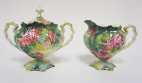 VICTORIAN CREAMER & SUGAR