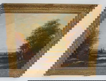 SPENSER SIGNED OIL PAINTING ON CANVAS