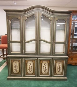 DREXEL PAINT DECORATED BREAKFRONT