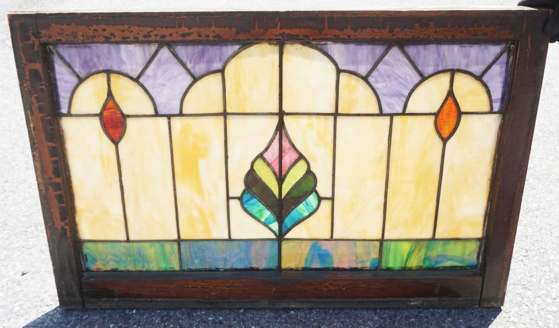 ANTIQUE STAIN GLASS WINDOW (1 of 1)