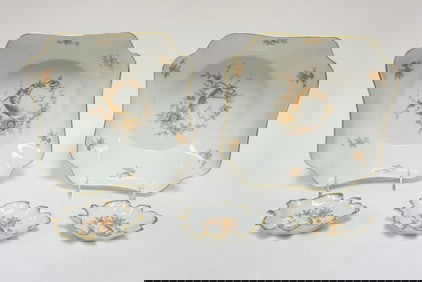 CHAMART LIMOGES BOWLS & LEAF DISHES