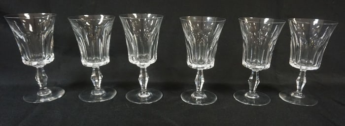 6 BACCARAT CRYSTAL GOBLETS