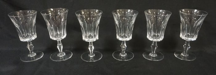 6 BACCARAT CRYSTAL GOBLETS