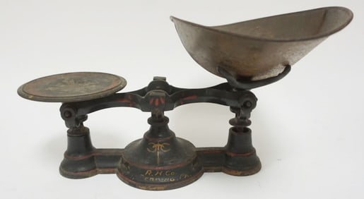 FANCY ANTIQUE IRON COUNTER TOP SCALE