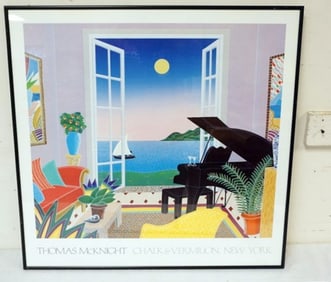 THOMAS MCKNIGHT PRINT CHALK & VERMILION