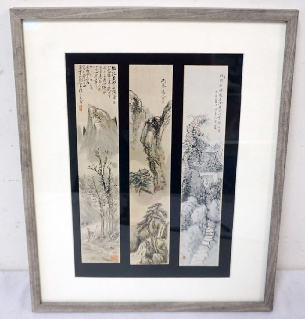 ASIAN PRINT: FRAMED ASIAN PRINT, APPROXIMATELY 17 IN X 21 IN OVERALL