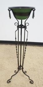 ORNATE WROUGHT METAL PLANT STAND