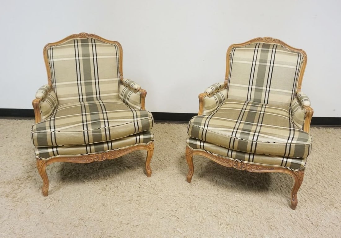 PR UPHOLSTERED FRENCH PROVENCIAL ARM CHAIRS (1 of 6)