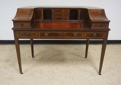 FLAMED MAHOGANY CARLTON DESK