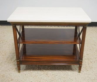 ROSEWOOD MARBLE TOP TABLE