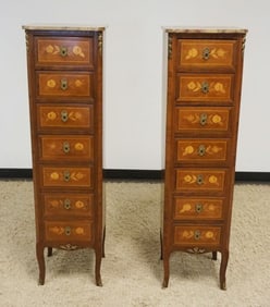 PR NARROW MARBLE TOP LINGERIE CHESTS