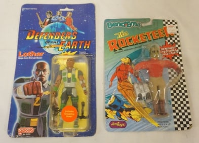 DEFENDERS OF THE EARTH AND ROCKETEERS TOY FIGURES