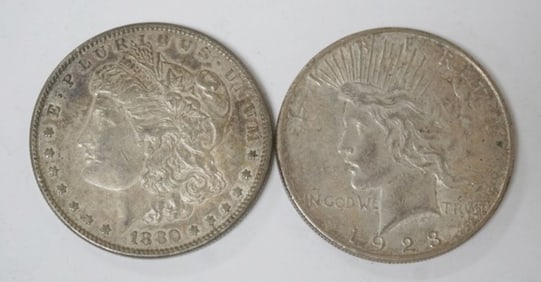 MORGAN AND PEACE SILVER DOLLARS