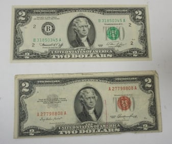 TWO DOLLAR BILLS