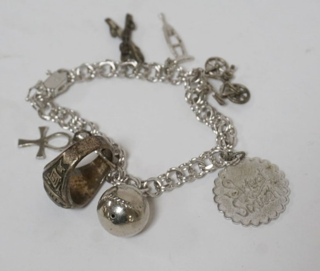 STERLING SILVER CHARM BACELET (1 of 4)