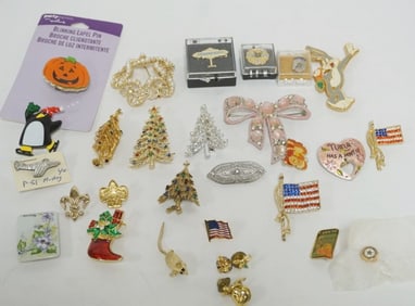 ASSORTED LADIES DESIGNER PINS