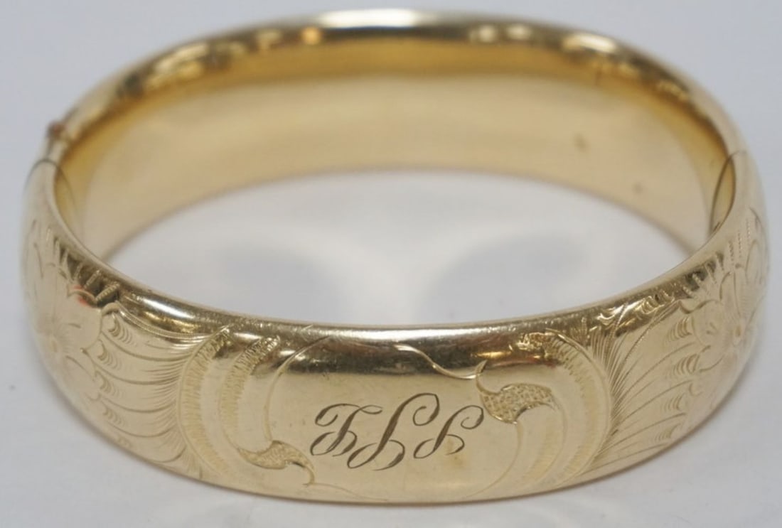 12K BRACELET: 12K BRACELET MARKED 1/20 12K EM CO., 21.6 DWT