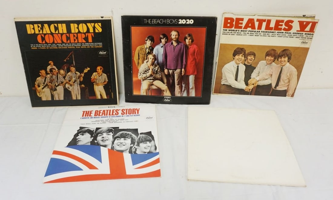BEATLES AND BEACH BOY ALBUMS: BEATLES AND BEACH BOYS ALBUMS INCLUDING THE WHITE ALBUM