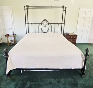 ORNATE IRON BED