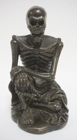 BRONZE SCULPTURE OF SKELETON