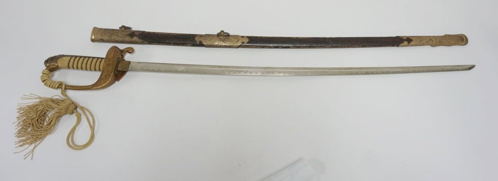 ANTIQUE CEREMONIAL SWORD: ANTIQUE CEREMONIAL SWORD, APPROXIMATELY 30 IN LONG