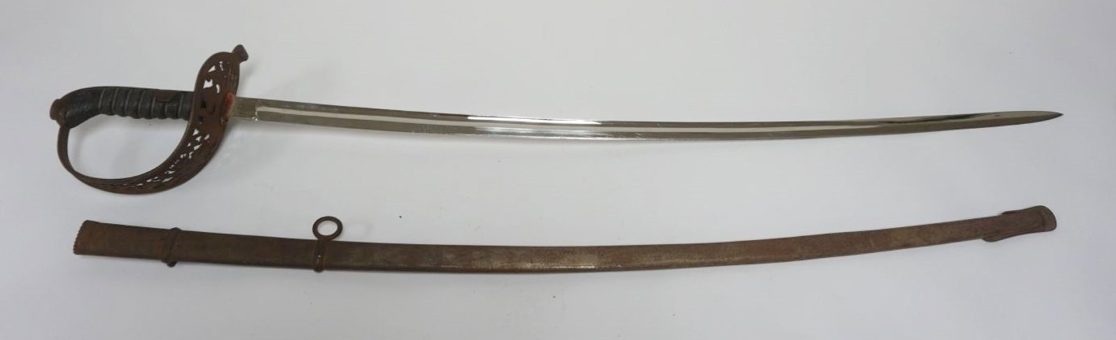 ANTIQUE WEYERSBERG SWORD & SCABBARD: ANTIQUE WEYERSBERG SWORD & SCABBARD, APPROXIMATELY 38 IN LONG