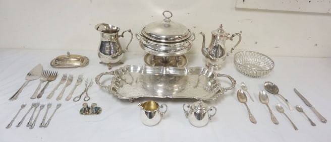 GROUP OF ASSORTED SILVERPLATE