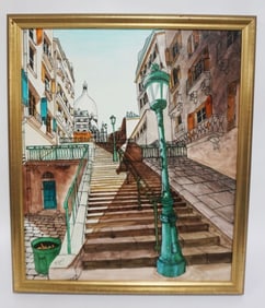 ARTIST SIGNED FRAMED ARTWORK ON CANVAS