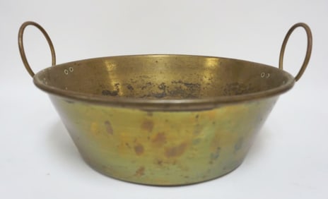 ANTIQUE BRASS JAM POT