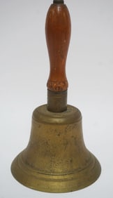 ANTIQUE BRASS SCHOOL BELL