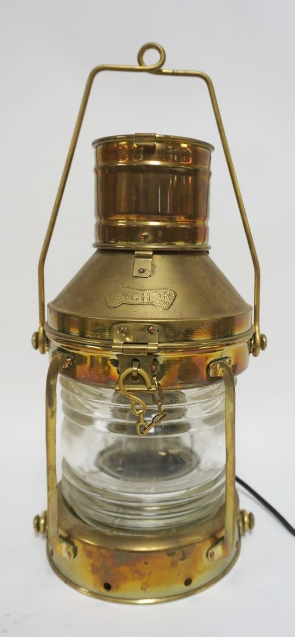BRASS *ANCHOR* SHIPS ELECTRIC LIGHT: BRASS *ANCHOR* SHIPS ELECTRIC LIGHT, APPROXIMATELY 14 IN HIGH