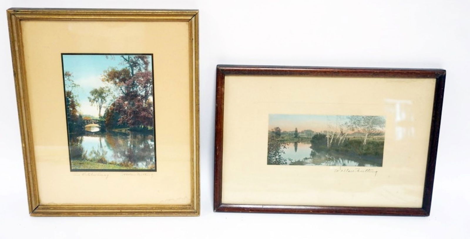 SIGNED WALLACE NUTTING PRINTS: 2 SIGNED WALLACE NUTTING PRINTS, *AN OCTOBER ARRAY*, LARGEST APPROXIMATELY 9 IN X 13 IN OVERALL