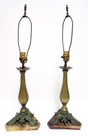 PAIR OF CANDLESTICK TABLE LAMPS